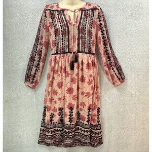 Topshop Embroidered Pink Smock Dress ASO KM Royal Princess Size US 8 Kate